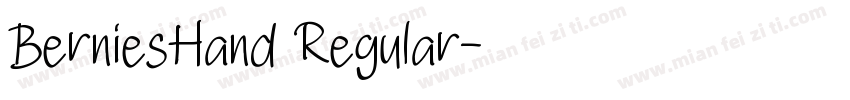 BerniesHand Regular字体转换